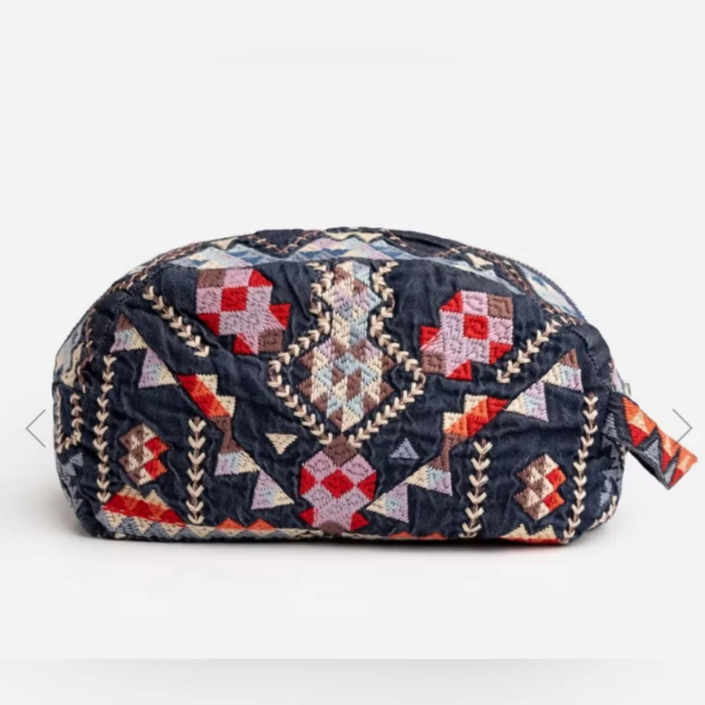 NWT Johnny Was Embroidered Makeup Bag